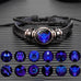 🔥Zodiac Constellation Black Leather Guardian Bracelet 🔥✅